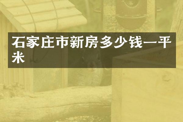 石家庄市新房多少钱一平米