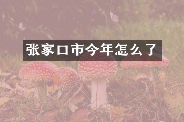张家口市今年怎么了