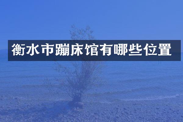 衡水市蹦床馆有哪些位置