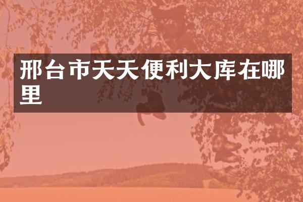 邢台市天天便利大库在哪里