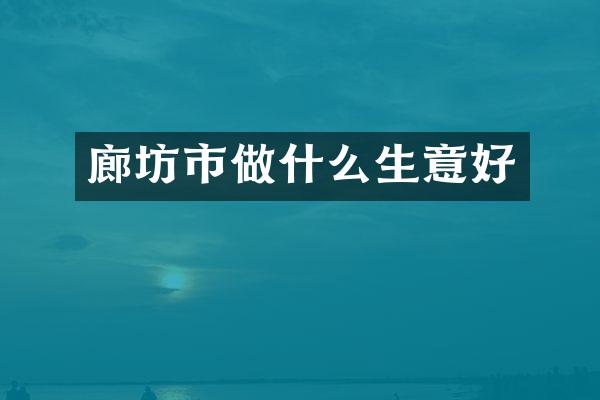 廊坊市做什么生意好