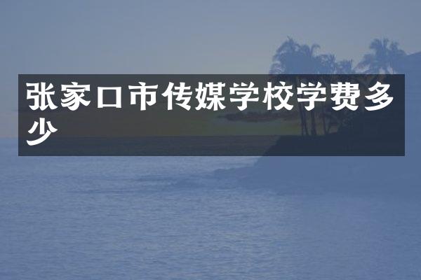 张家口市传媒学校学费多少