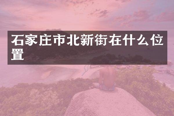 石家庄市北新街在什么位置