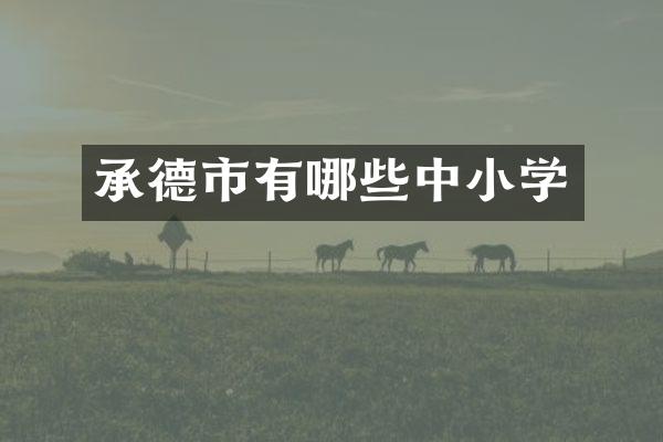 承德市有哪些中小学