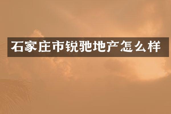 石家庄市锐驰地产怎么样