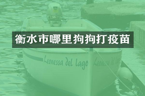 衡水市哪里狗狗打疫苗