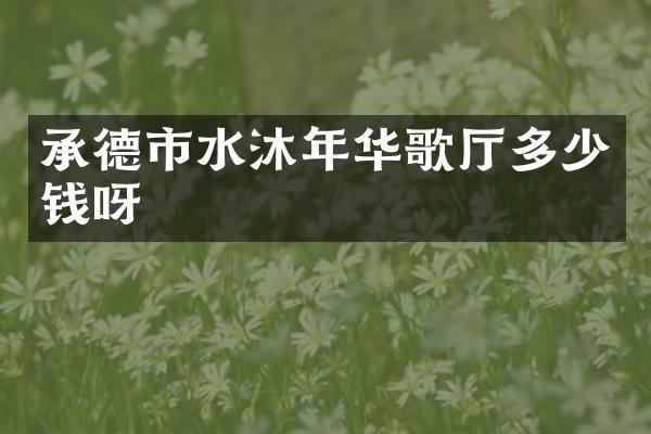 承德市水沐年华歌厅多少钱呀