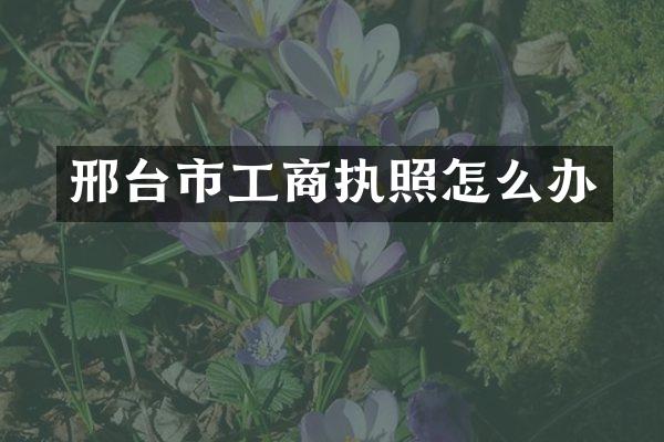 邢台市工商执照怎么办