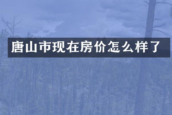 唐山市现在房价怎么样了