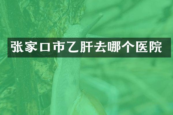 张家口市乙肝去哪个医院