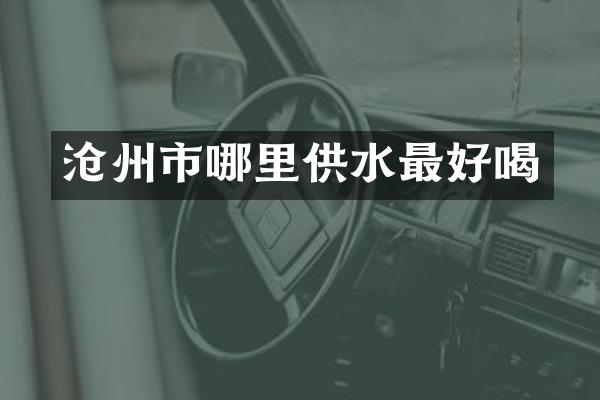 沧州市哪里供水最好喝