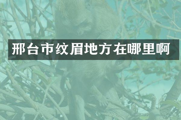 邢台市纹眉地方在哪里啊