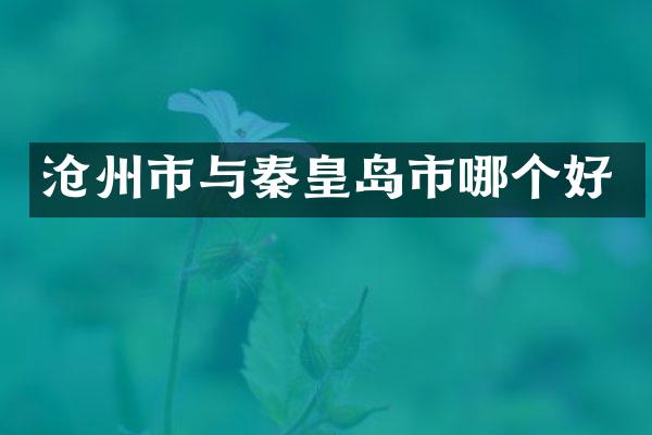 沧州市与秦皇岛市哪个好