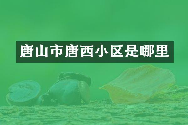 唐山市唐西小区是哪里