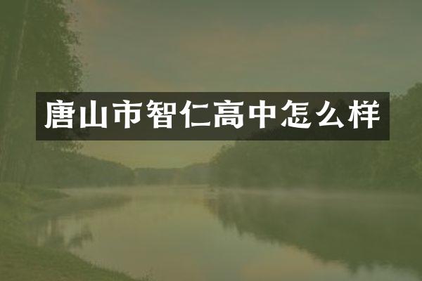 唐山市智仁高中怎么样