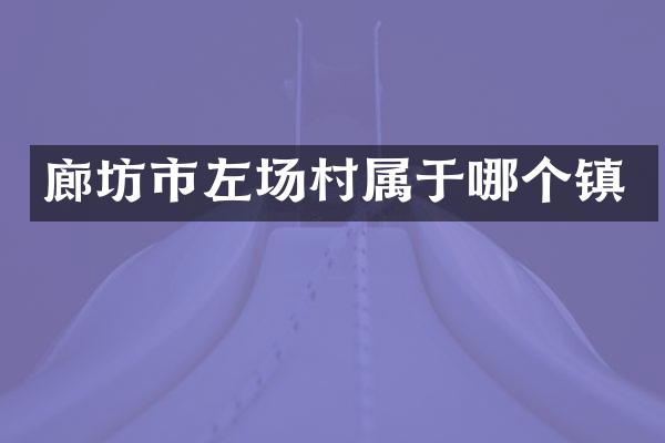 廊坊市左场村属于哪个镇