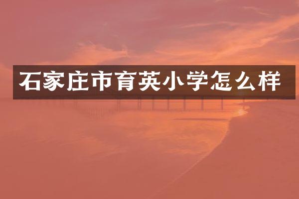 石家庄市育英小学怎么样