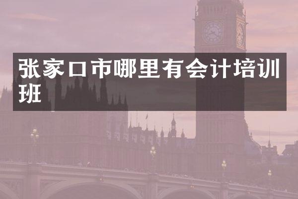 张家口市哪里有会计培训班