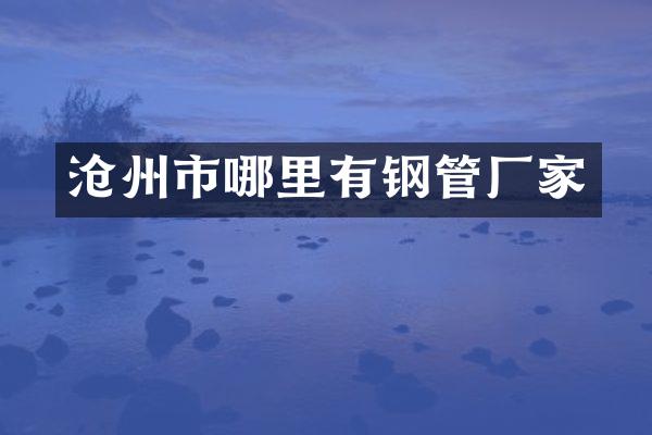 沧州市哪里有钢管厂家