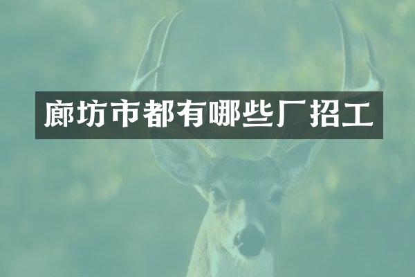 廊坊市都有哪些厂招工