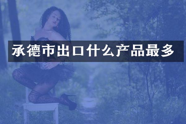 承德市出口什么产品最多