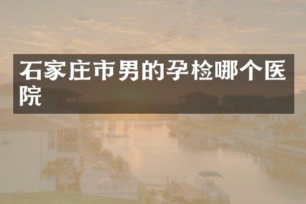石家庄市男的孕检哪个医院