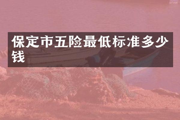 保定市五险最低标准多少钱