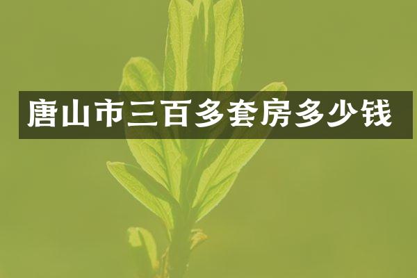 唐山市三百多套房多少钱