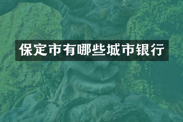 保定市有哪些城市银行