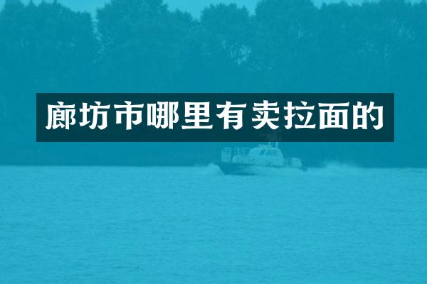 廊坊市哪里有卖拉面的