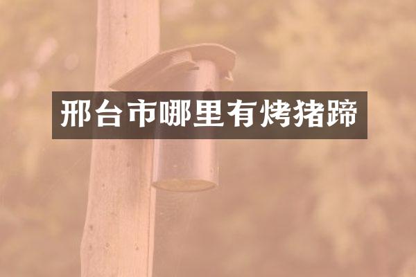 邢台市哪里有烤猪蹄