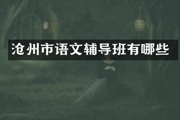 沧州市语文辅导班有哪些