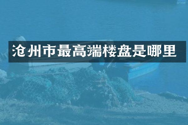 沧州市最高端楼盘是哪里