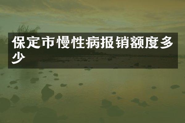 保定市慢性病报销额度多少