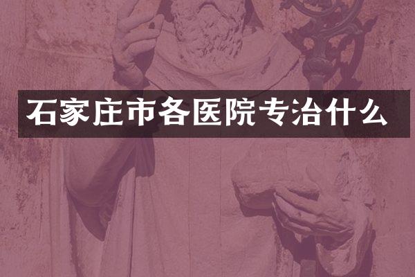 石家庄市各医院专治什么