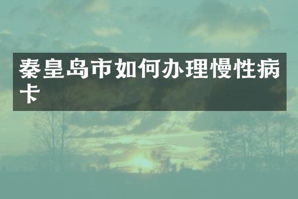 秦皇岛市如何办理慢性病卡