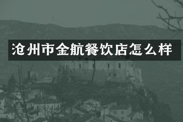 沧州市金航餐饮店怎么样