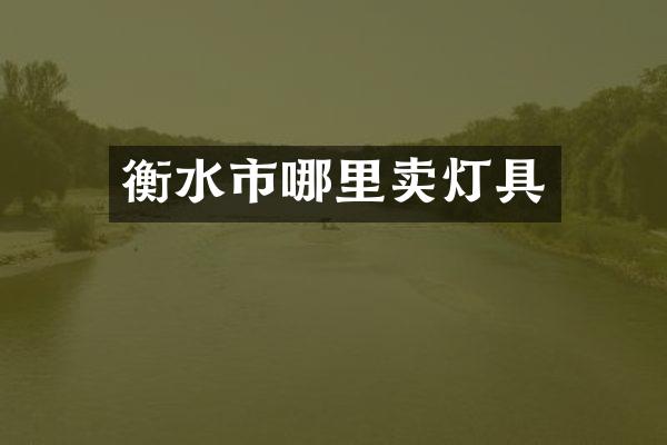 衡水市哪里卖灯具