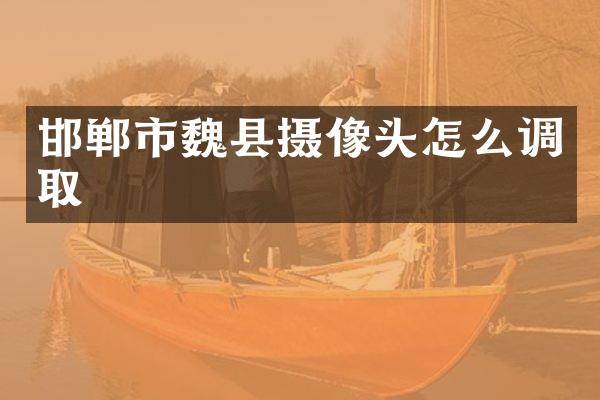 邯郸市魏县摄像头怎么调取