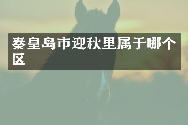秦皇岛市迎秋里属于哪个区