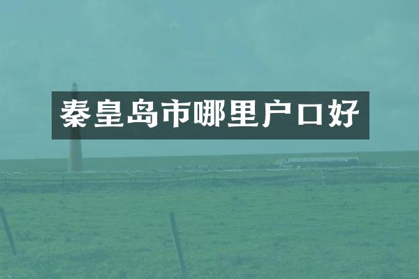 秦皇岛市哪里户口好