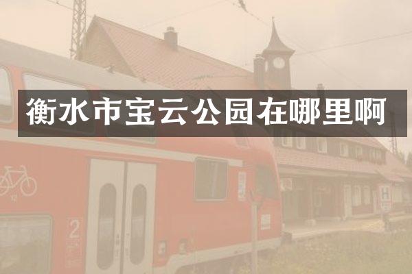 衡水市宝云公园在哪里啊