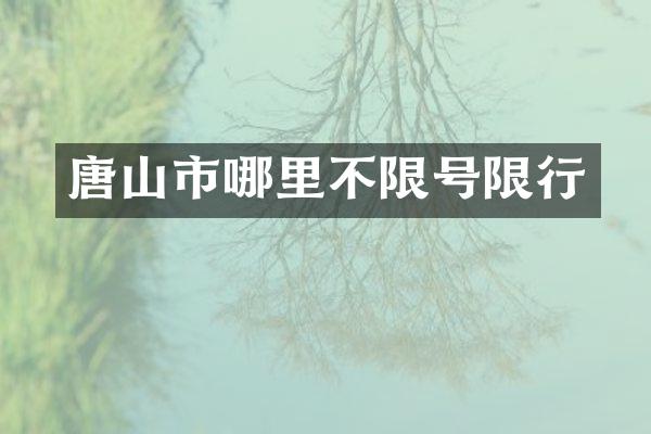 唐山市哪里不限号限行