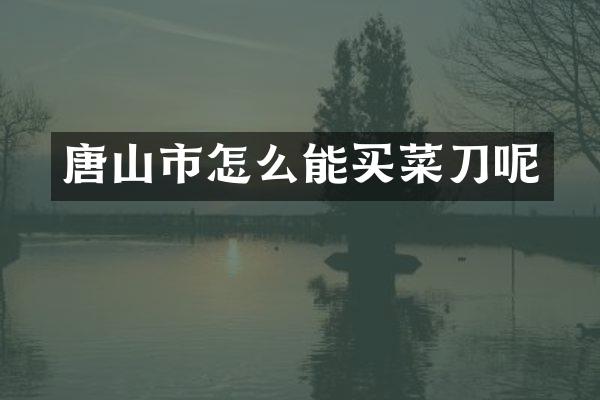 唐山市怎么能买菜刀呢