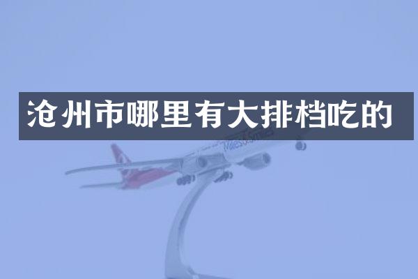 沧州市哪里有大排档吃的