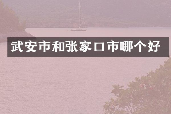 武安市和张家口市哪个好