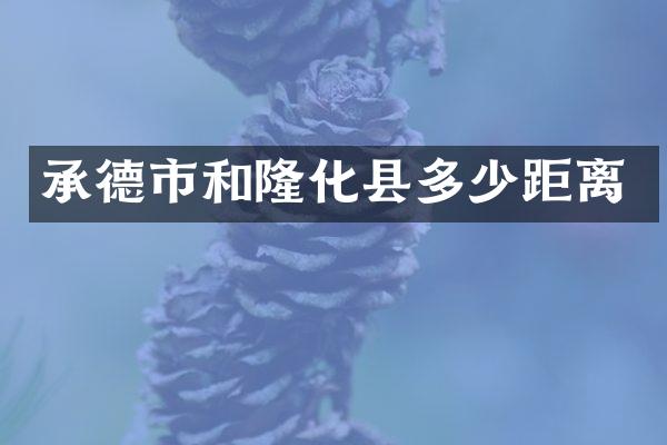 承德市和隆化县多少距离