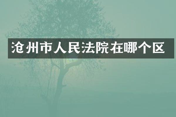 沧州市人民法院在哪个区