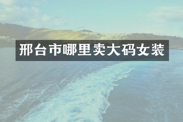邢台市哪里卖大码女装
