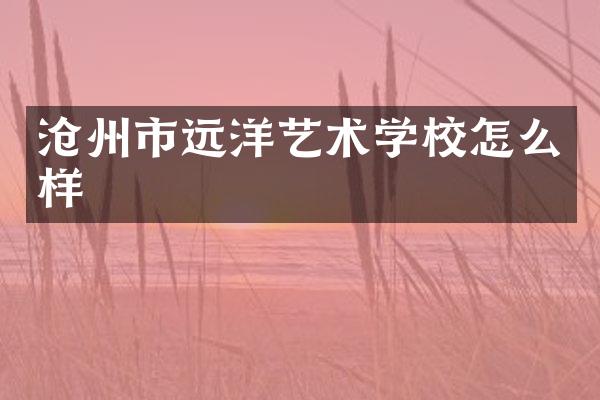 沧州市远洋艺术学校怎么样